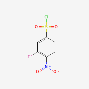 Chemical structure of 3-Fluoro-4-nitrobenzenesulfonyl chloride