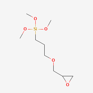 Chemical structure of Glycidoxypropyltrimethoxysilane