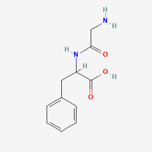 Chemical structure of Glycyl-DL-phenylalanine