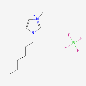 Chemical structure of 1-Hexyl-3-methylimidazolium tetrafluoroborate