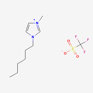 Chemical structure of 1-Hexyl-3-methylimidazolium trifluoromethansulfonate