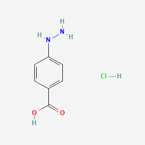 Chemical structure of 4-Hydrazinobenzoic acid hydrochloride