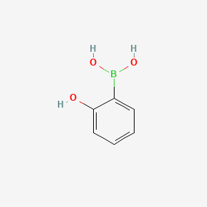 Chemical structure of 2-Hydroxybenzeneboronic Acid (contains varying amounts of Anhydride)