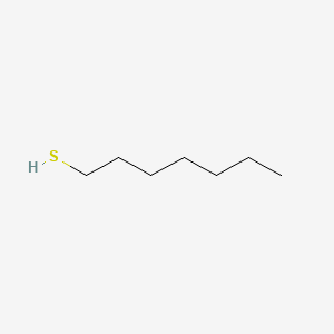Chemical structure of 1-Heptanethiol