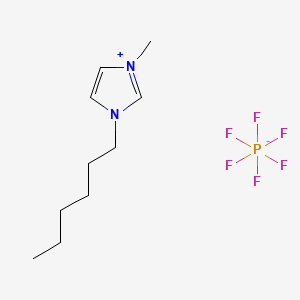 Chemical structure of 1-Hexyl-3-methylimidazolium hexafluorophosphate