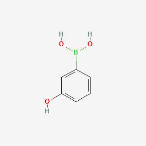 Chemical structure of 3-Hydroxyphenylboronic acid(contains varying amounts of Anhydride)