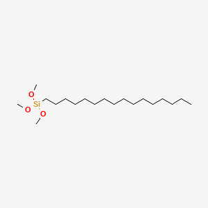 Chemical structure of Hexadecyltrimethoxysilane