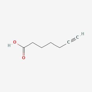 Chemical structure of 6-Heptynoic acid