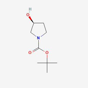 Chemical structure of (S)-1-Boc-3-Hydroxypyrrolidine