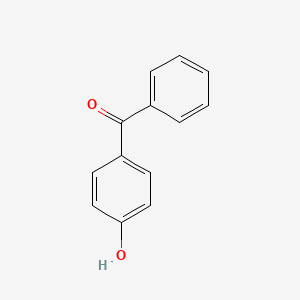 Chemical structure of 4-Hydroxybenzophenone
