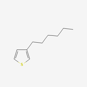 Chemical structure of 3-Hexylthiophene