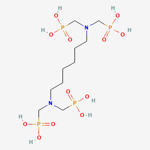Chemical structure of Hexanediaminetetra(methylenephosphonic acid)