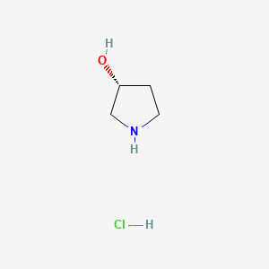Chemical structure of (3R)-pyrrolidin-3-ol hydrochloride
