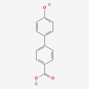 Chemical structure of 4′-Hydroxy-4-biphenylcarboxylic acid