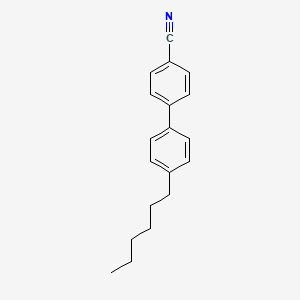 Chemical structure of 4′-Hexyl-4-biphenylcarbonitrile