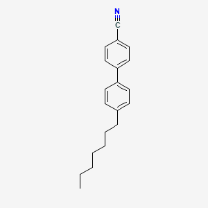 Chemical structure of 4′-Heptyl-4-biphenylcarbonitrile