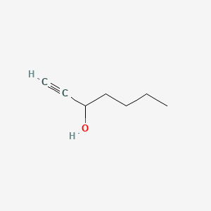 Chemical structure of 1-Heptyn-3-ol