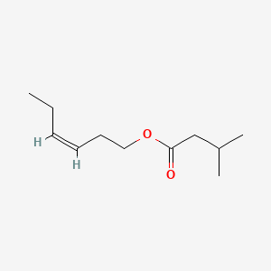 Chemical structure of 3-Hexenyl isovalerate, (3Z)-