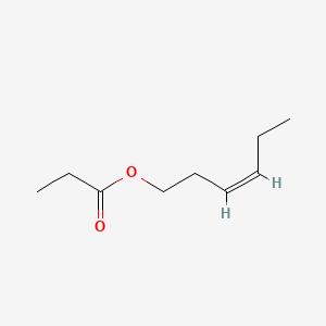 Chemical structure of cis-3-Hexenyl propionate