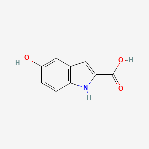 Chemical structure of 5-Hydroxyindole-2-carboxylic acid