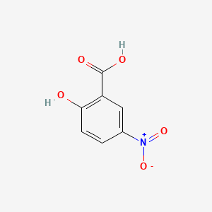 Chemical structure of 5-Nitrosalicylic acid