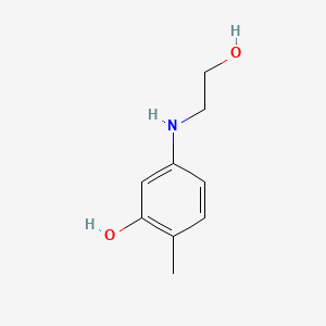 Chemical structure of 5-(2-Hydroxyethyl)amino-o-cresol