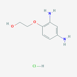 Chemical structure of 2-(2',4'-Diaminophenoxy)ethanol dihydrochloride