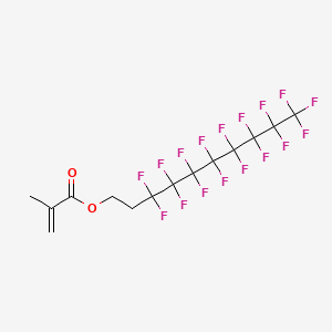 Chemical structure of 3,3,4,4,5,5,6,6,7,7,8,8,9,9,10,10,10-Heptadecafluorodecyl methacrylate