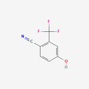 Chemical structure of 4-Hydroxy-2-(trifluoromethyl)benzonitrile