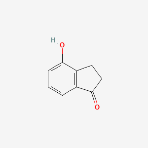 Chemical structure of 4-Hydroxy-1-indanone