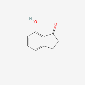 Chemical structure of 7-Hydroxy-4-methyl-1-indanone