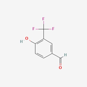 Chemical structure of 4-Hydroxy-3-(trifluoromethyl)benzaldehyde
