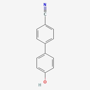 Chemical structure of 4′-Hydroxy-4-biphenylcarbonitrile