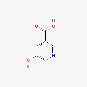 Chemical structure of 5-Hydroxynicotinic Acid