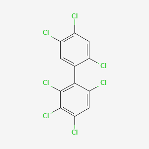Chemical structure of 2,2',3,4,4',5',6-Heptachlorobiphenyl