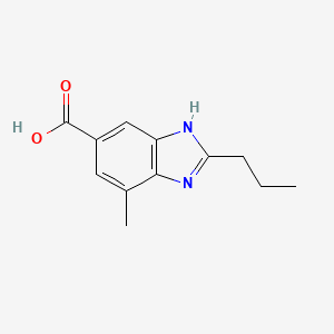 Chemical structure of 4-Methyl-2-propyl-6-benzimidazolecarboxylic Acid