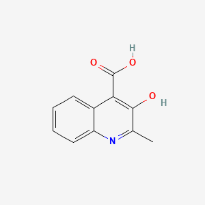 Chemical structure of 3-Hydroxy-2-methyl-4-quinolinecarboxylic acid