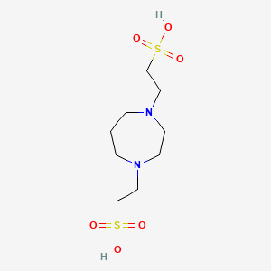 Chemical structure of Homopiperazine-1,4-bis(2-ethanesulfonic acid)