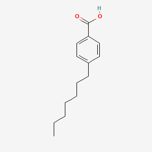 Chemical structure of 4-Heptylbenzoicacid