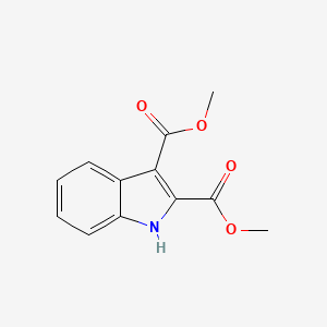 Chemical structure of Dimethyl 1H-indole-2,3-dicarboxylate