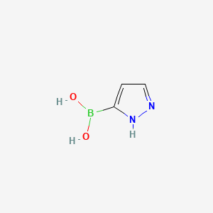 Chemical structure of 1H-Pyrazole-3-boronic acid
