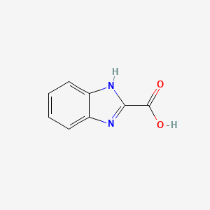 Chemical structure of 2-Benzimidazolecarboxylic acid