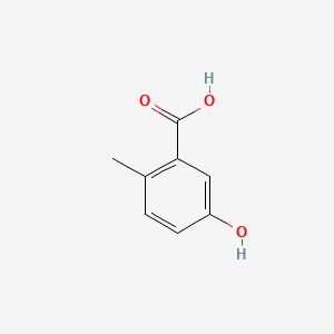 Chemical structure of 5-hydroxy-2-methylbenzoic acid