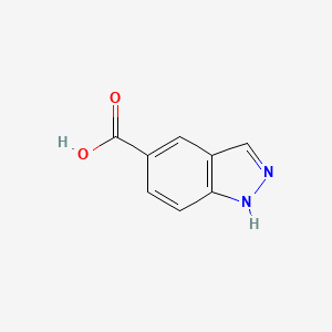 Chemical structure of 1-H-indazole-5-carboxyle acid