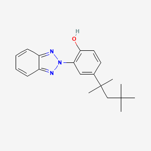 Chemical structure of 2-(2H-benzotriazol-2-yl)-4-(1,1,3,3-tetramethylbutyl)phenol