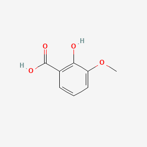 Chemical structure of 2-Hydroxy-3-Methoxy Benzoic Acid