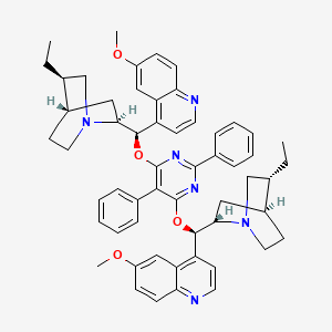 Chemical structure of 2,5-Diphenyl-4,6-bis(dihydroquinine)pyrimidine