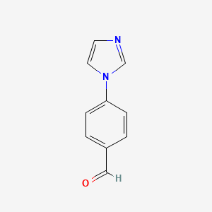Chemical structure of 4-(1H-Imidazol-1-yl)benzaldehyde