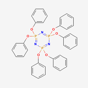 Chemical structure of Hexaphenoxycyclotriphosphazene