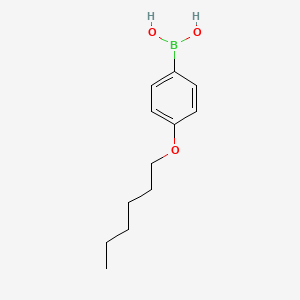 Chemical structure of 4-Hexyloxyphenylboronic Acid